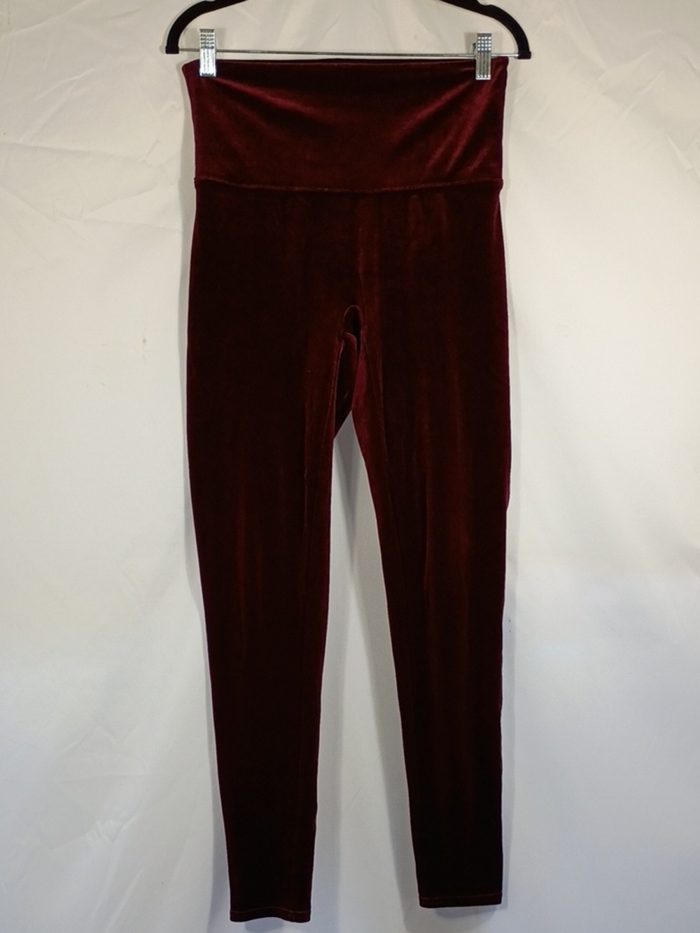 EUC SPANX Velvet High Rise Leggings in Rich Burgundy Size XL Athleisure Fall